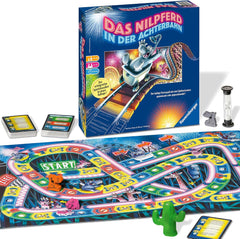Ravensburger 26772 – Nilpferd auf Achterbahn – Brettspiel für die ganze Familie, Spiel für Erwachsene und Kinder von 10–99 Jahren, für 3–12 Spieler – Partyspiel, Silvesterspiel