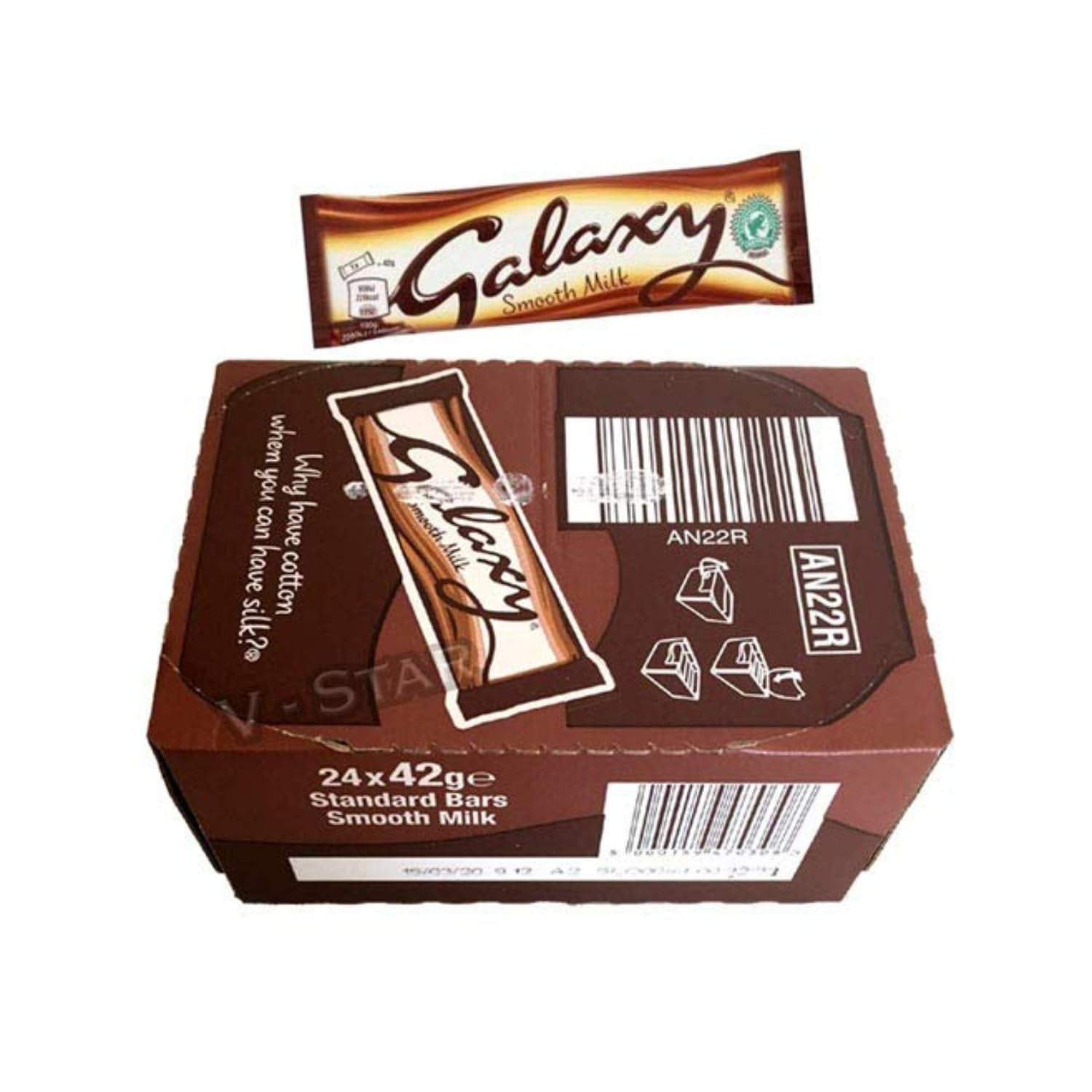 Baton de ciocolată cu lapte - Pachet de 24 x 42g