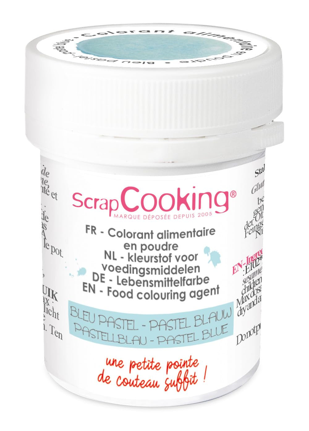 Scrapcooking - Pudră colorantă artificială albastru pastel 5 g