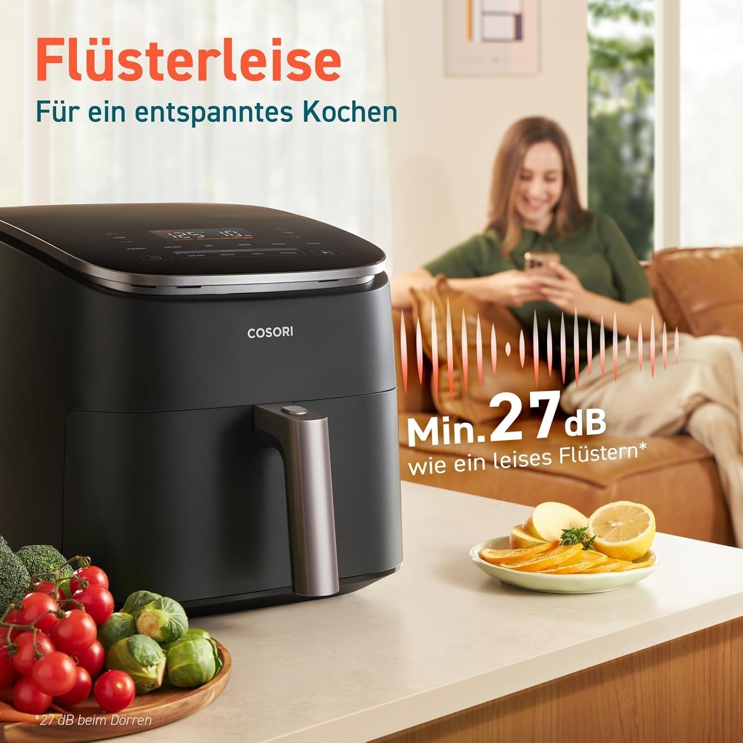 Cosori Turboblaze Heißluftfritteuse Airfryer, 9-in-1, 6 Liter, leise Appliances Naty Shop