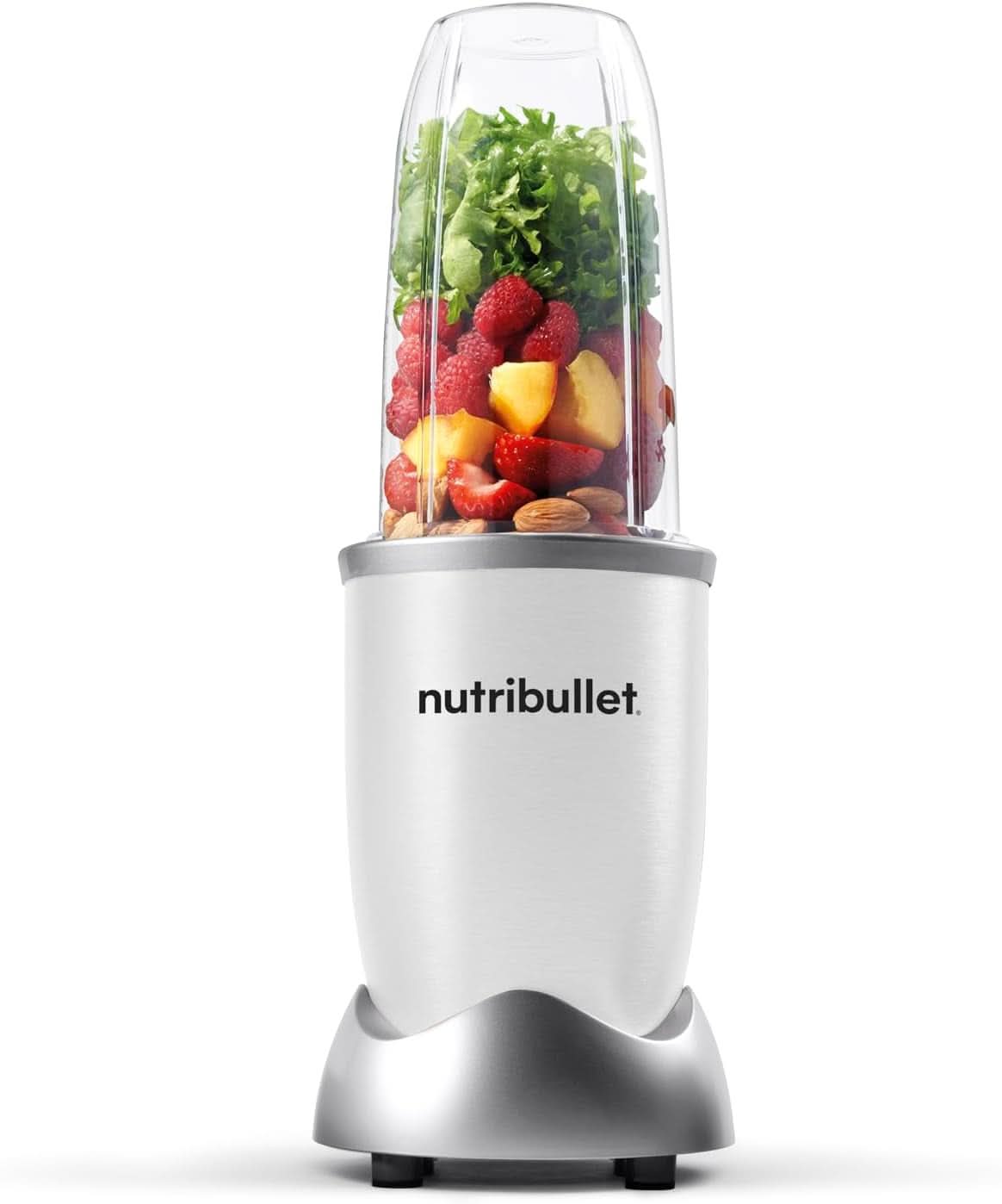 Nutribullet Pro, 900 Watt Leistung, Einfach Und Schnell in Der Anwendung, Kompakt, Leicht Zu Reinigen, Mit 700 Ml Becher, Smoothiemixer, Smoothie Maker, Elektrischer Mixer, NB904B, Schwarz Mama si Copilul Naty Shop Weiß Basispaket