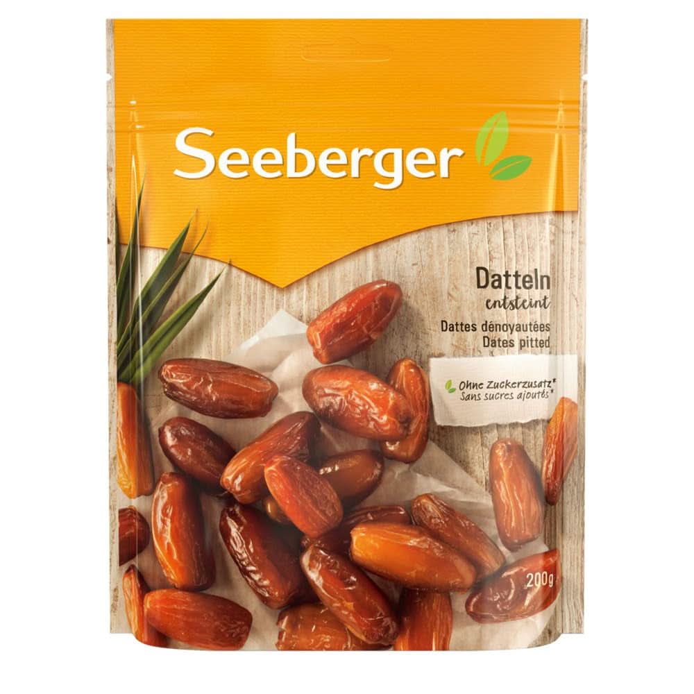 Seeberger Süße Datteln mit Honig, mit cremigem Fruchtfleisch, 13 x 200 Gramm Dehydrierte Produkte Naty Shop