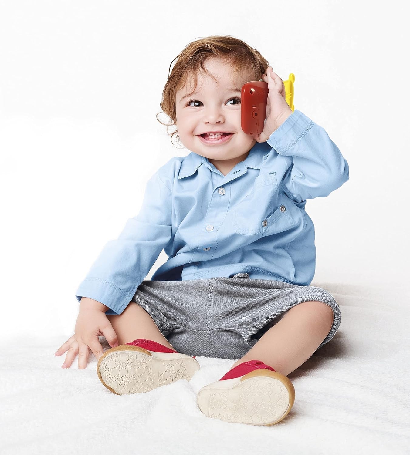 Clementoni 17711 Disney Baby Baby Mickey Smartphone, telefon mobil pentru copii cu efecte luminoase și sonore, jucărie interactivă pentru copii de 9-36 luni, M, Multicolor Jucarii Bebe Naty Shop