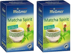 Meßmer MATCHA SPIRIT | Ceai verde cu Matcha | 20 pliculețe de ceai | Vegan | Fără gluten | Fără lactoză (pachet cu 2)