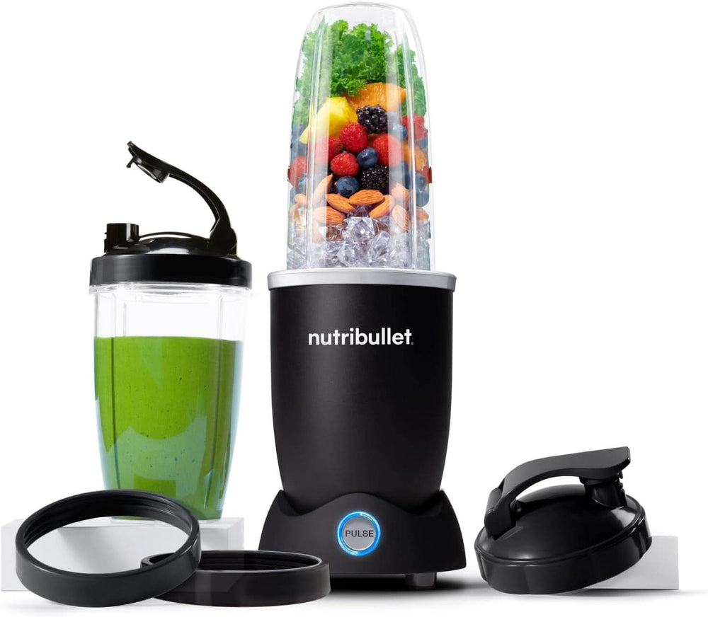 Nutribullet Personal Blender, Der leistungsstärkste Mixer Für Eine Portion, 1000 Watt Und Leiser Motor, 900 Ml Becher Aus Tritan Renew, Leuchtende Touch Bedienknöpfe, Dunkel Grau Bucatarie Naty Shop Schwarz 1200W