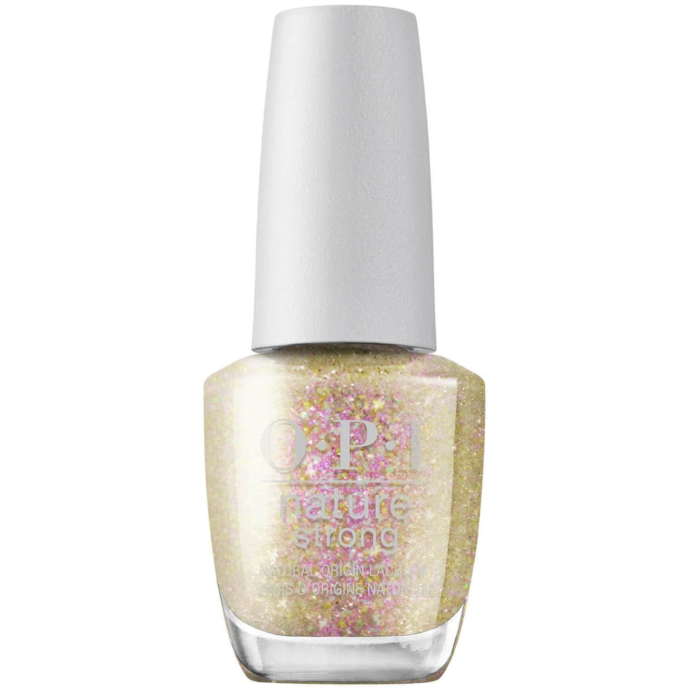 OPI Nature Bright Glitter & Shimmer – ojă de lungă durată cu o formulă vegană, inovatoare, care conține ingrediente naturale – pentru unghii strălucitoare