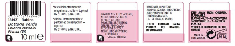 - Oja pentru unghii timp de 7 zile, 10 ml, roșu rubin