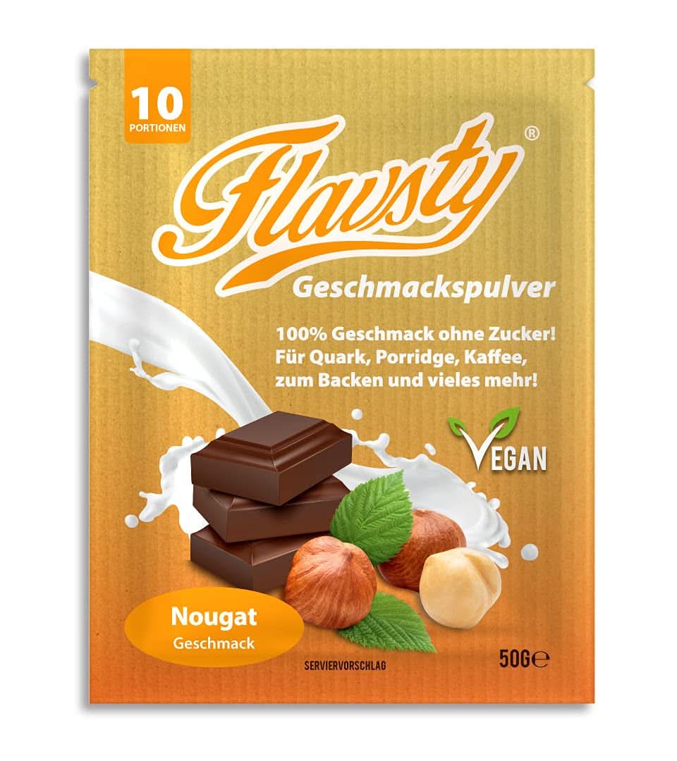Flavsty® Flavour Powder Marzipan, 50-Gramm-Beutel (10 Portionen) Flavours Naty Shop Nougat