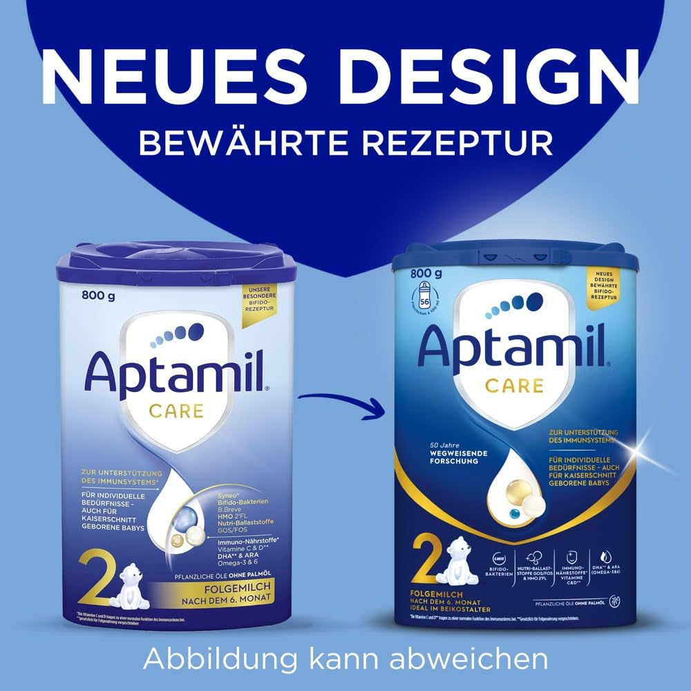 Aptamil Care 2 – Potrivit și pentru bebelușii născuți prin cezariană – 1 x 800 g