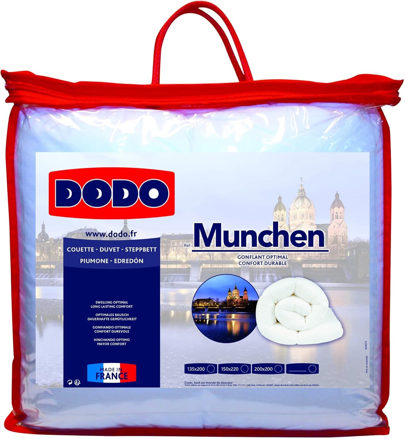 DODO Quilt Munich Basic, Polyester, weiß, 150X220 cm Steppdecken und Steppdecken Naty Shop