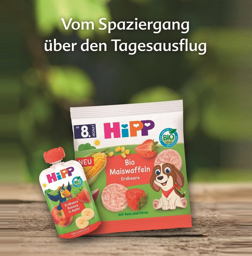 HiPP Bio Knusper Stangen Apfel Karotte (7 x 30g), Babysnack ab 8. Monat, Süße nur aus Früchten und Gemüse, glutenfrei, in bester Bio-Qualität