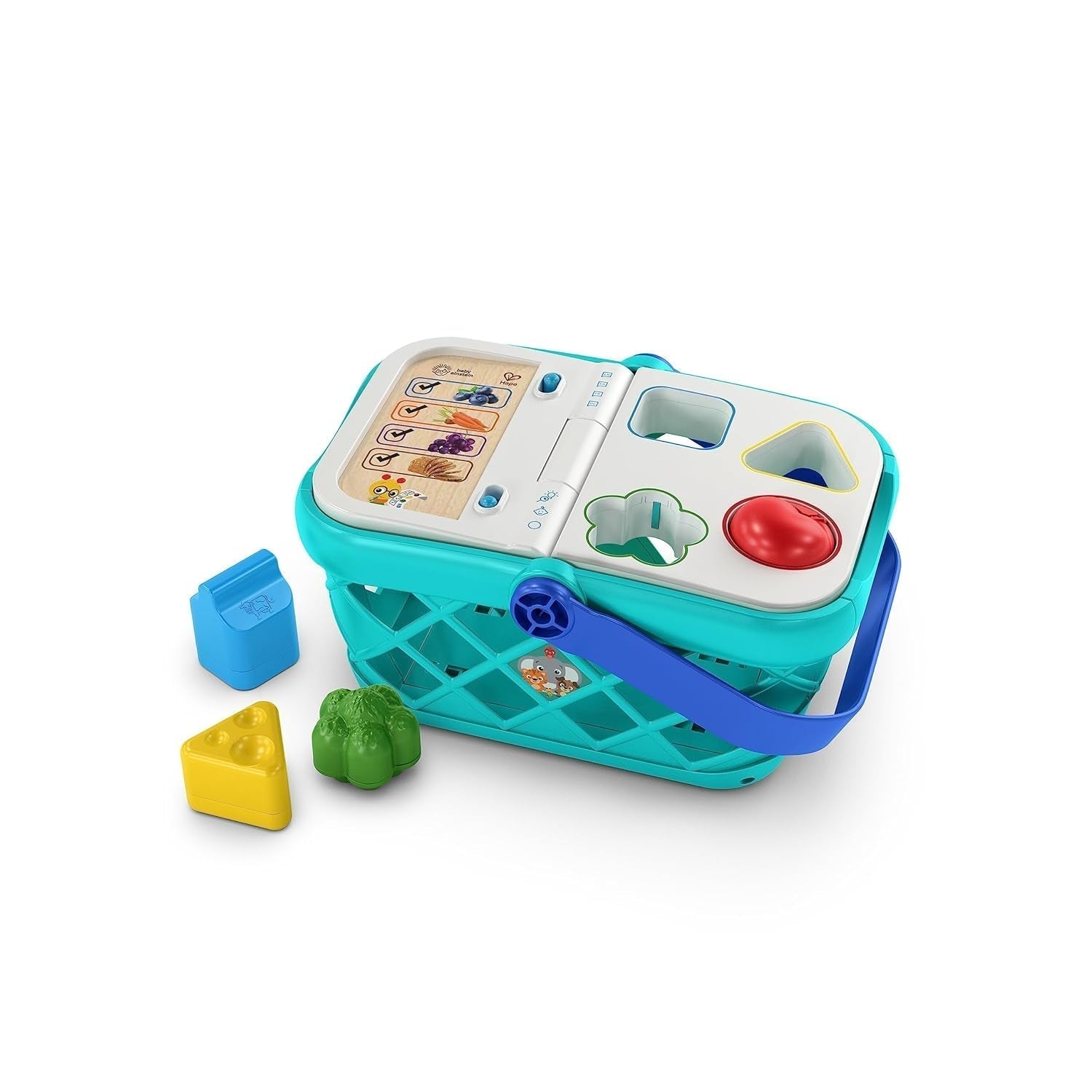 Jucărie Baby Einstein + Hape Magic Touch Register Pretend to Check Out, cu sunete reale și muzică, de la 9 luni în sus Jucarii Bebe Naty Shop Coș de cumpărături