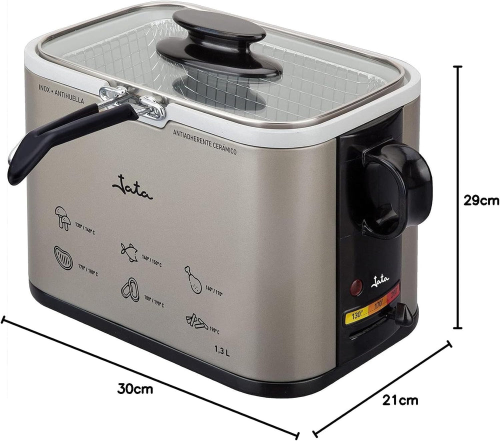 Tamaño FR326E – Fritteuse, 1000 Watt, 1,3 Liter Naty Shop Appliances