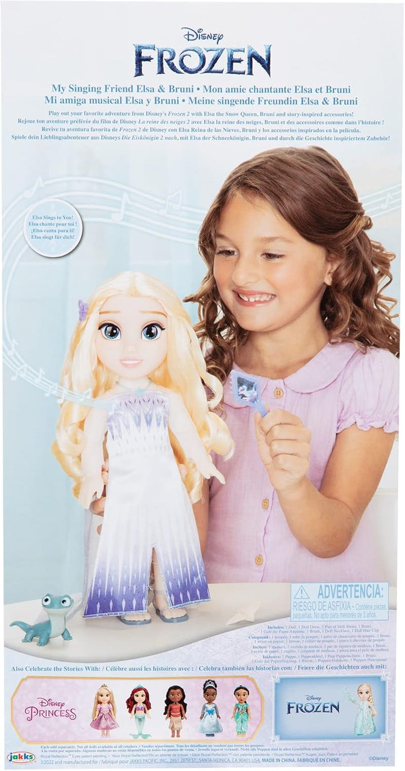 Disney Die Eiskönigin Singende ELSA The Snow Queen Puppe 35 cm, singt „Show Yourself“, inklusive Zubehör für zusätzlichen Spielspaß, perfekt für Mädchen ab 3 Jahren Weiß und Blau