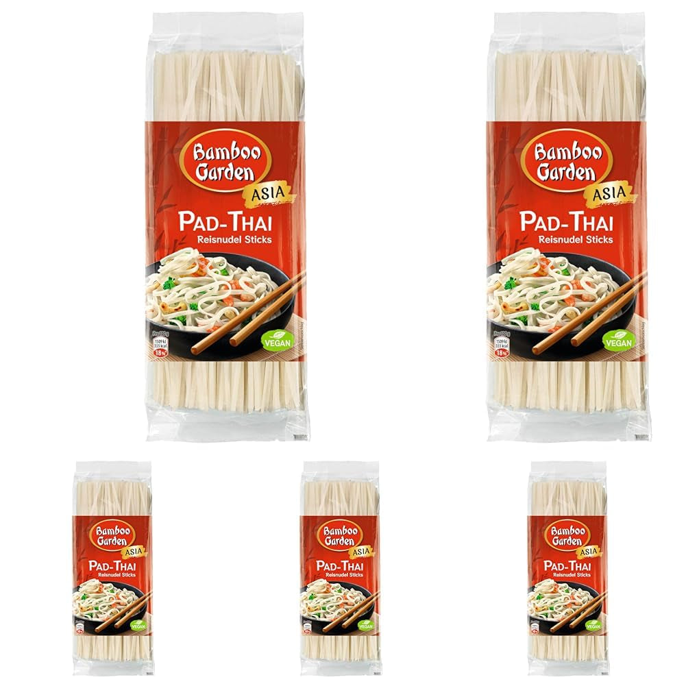 Bamboo Garden - Pad Thai Reisnudelsticks, Für traditionelle Nudelgerichte wie Pad-Thai, Vegan, 1 x 300g (Verpackungsdesign kann variieren)