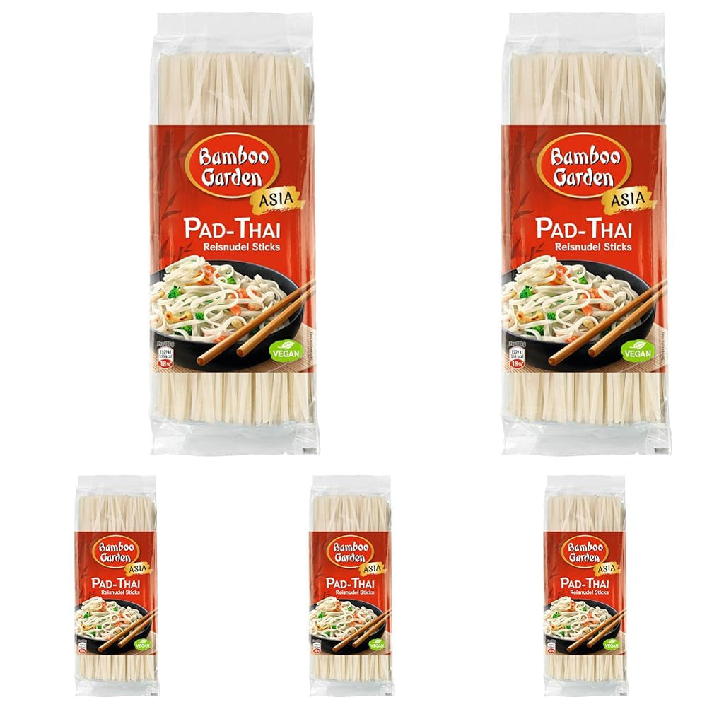 Bamboo Garden - Pad Thai Reisnudelsticks, Für traditionelle Nudelgerichte wie Pad-Thai, Vegan, 1 x 300g (Verpackungsdesign kann variieren)