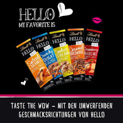 Lindt HELLO Cheesecake cu căpșuni și ciocolată | Baton 100g | Ciocolată cu lapte cu umplutură de cremă de quark cu căpșuni | Baton de ciocolată | Cadou de ciocolată