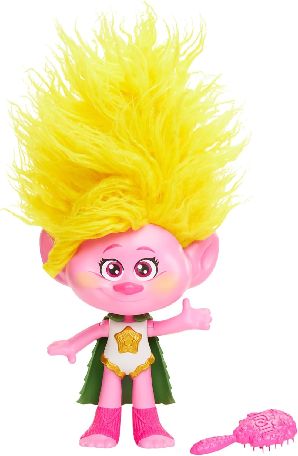 Mattel DREAMWORKS TROLLS Rainbow Hairtunes Poppy Doll – Licht und Ton, helles Haar, Musik und Stühle, abnehmbare Krone, ab 3 Jahren, HNF20 Naty Shop Viva Dolls