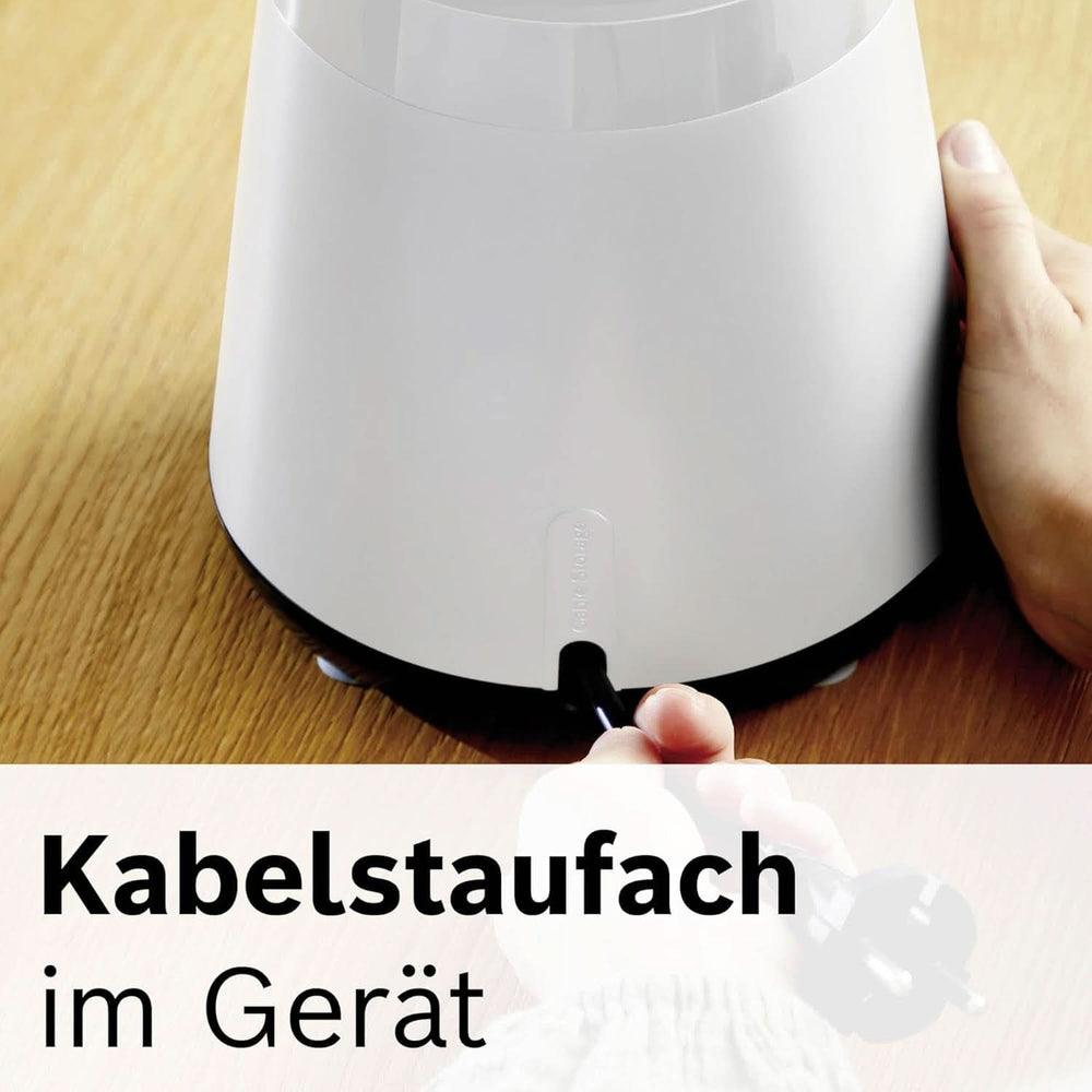 Standmixer Vitapower Series 4 MMB6141W, Hochwertige Edelstahl-Klingen, 1.5L Tritan-Mixbehälter, Spülmaschinengeeignete Teile, 30.000 U/Min, 1200 W, Weiß Mutter und Kind Naty Shop