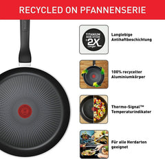 Tefal Recycled on, tigaie 100% aluminiu reciclat, strat antiaderent, inducție Oale si Tigai Naty Shop