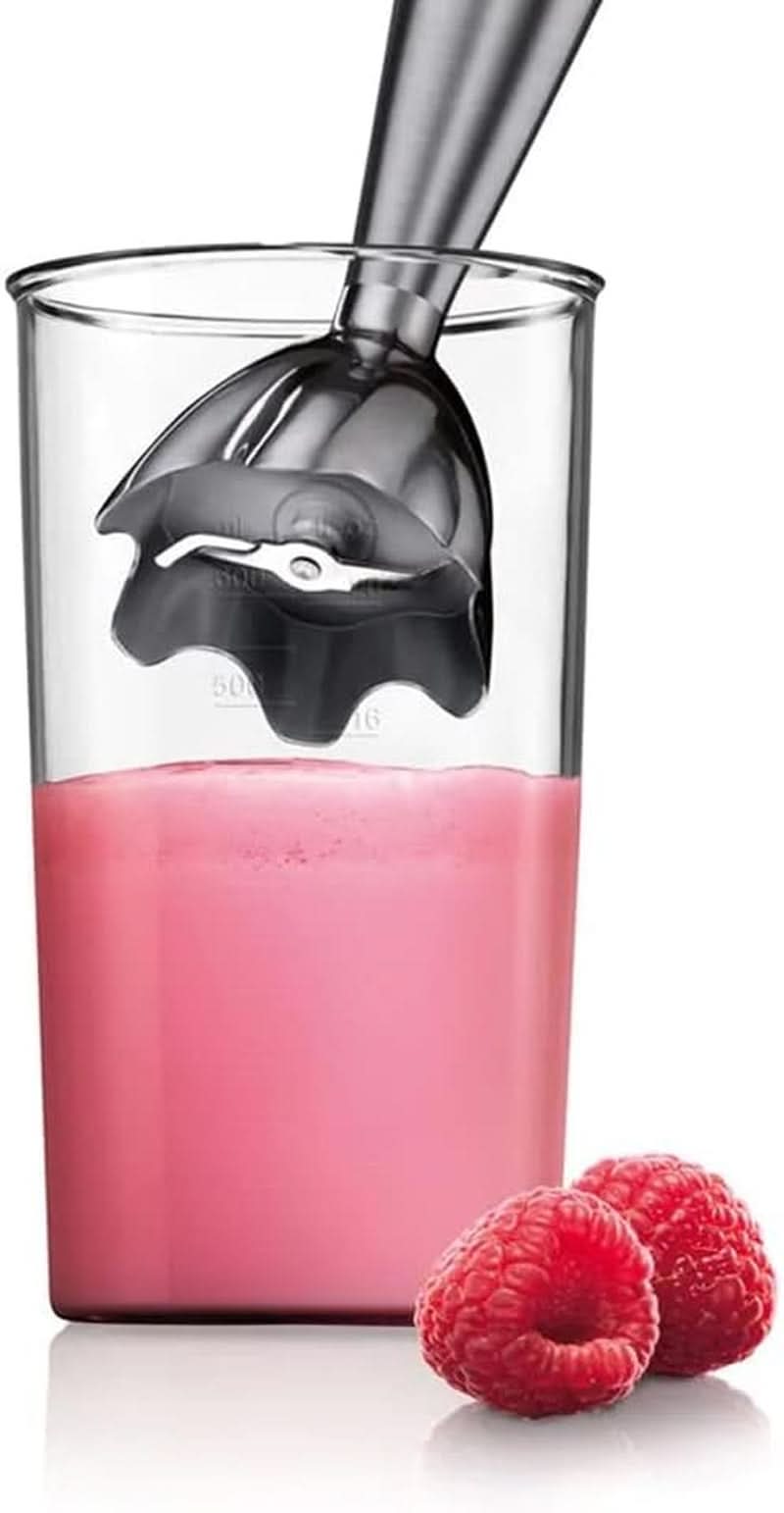 Braun Stabmixer MQ 3000 Smoothie+ – Multiquick 3 Pürierstab Mit Edelstahl Mixfuß, 700 Watt, Inkl 600 Ml Mixbecher, Weiß/Blau Kitchen Naty Shop