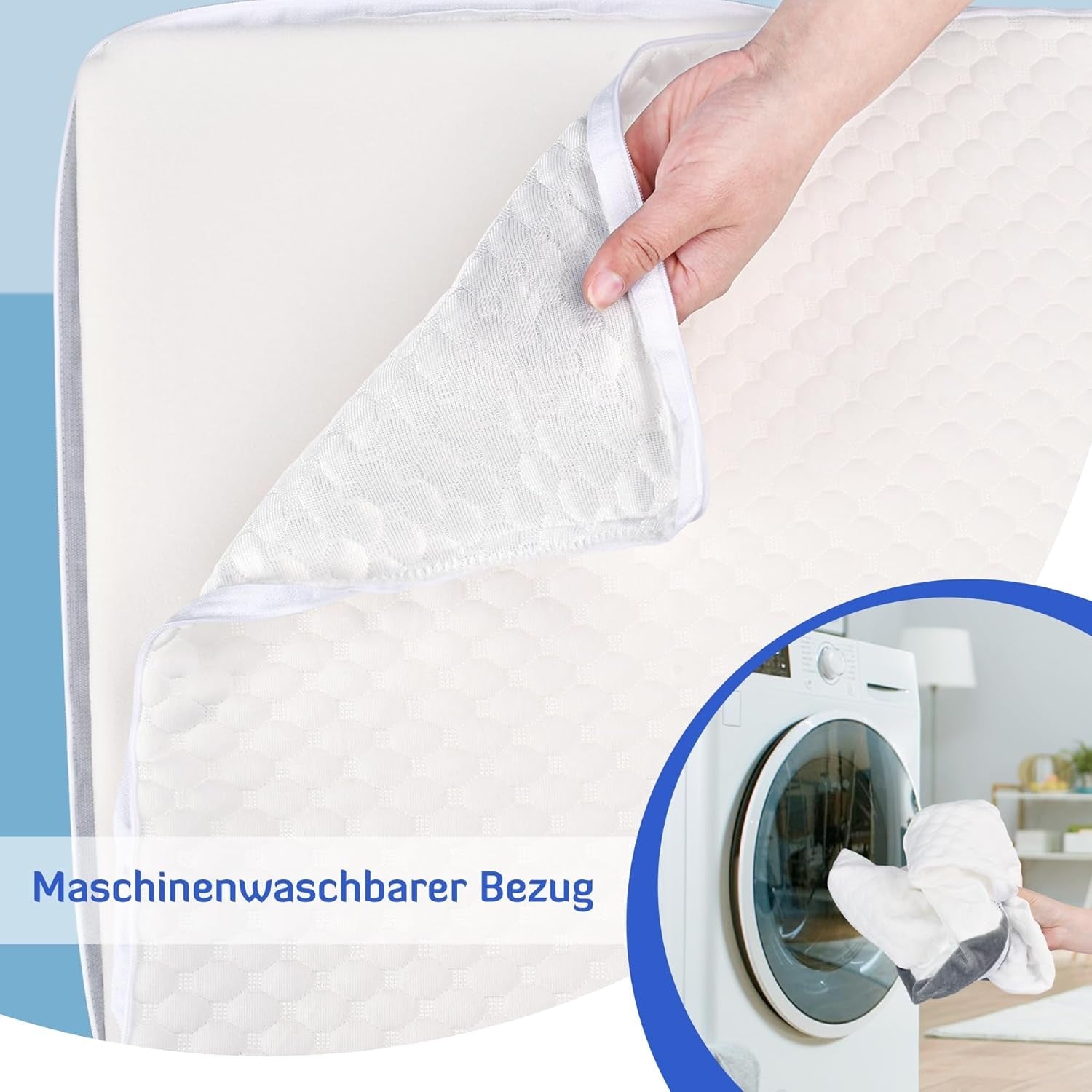 INFANZIA Pernă cu pană reglabilă, pernă de citit din spumă de înaltă densitate pentru pat și canapea, pernă ergonomică pentru cap cu pană de pat pentru apnee de reflux în somn, pernă pentru picioare/pernă pentru spate pentru joacă și citit (alb și gri)