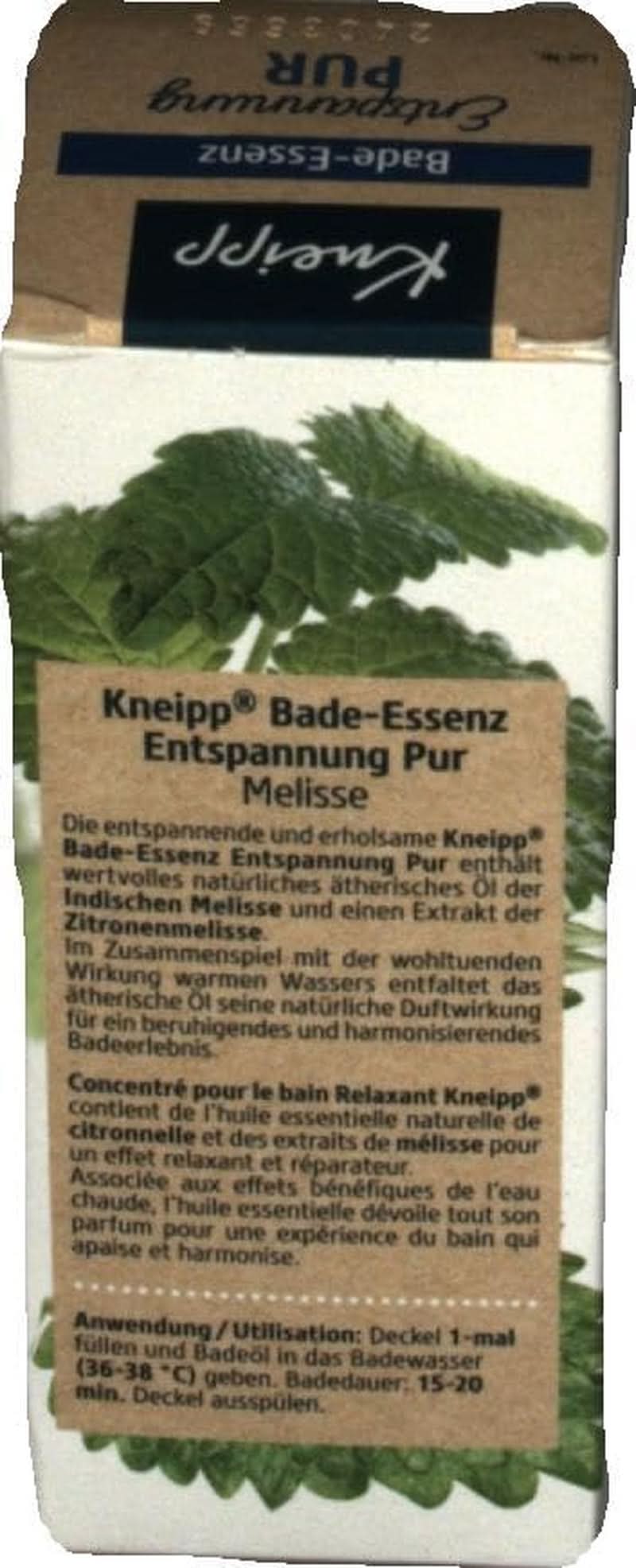 Kneipp Bade, Badeöl mit natürlichem ätherischem Öl der indischen Melisse und Zitronenmelissenextrakt, 100 ml Naty Shop