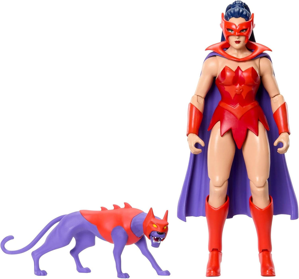 Masters of the Universe Origins Actionfigur Catra aus der Cartoon Collection, ca. 14 cm große Heldin der 1980er-Jahre-TV-Serie, Prinzessin der Macht, detailliertes Design und Katzenzubehör. JBM84-Actionfiguren. Naty Shop-Standardtitel