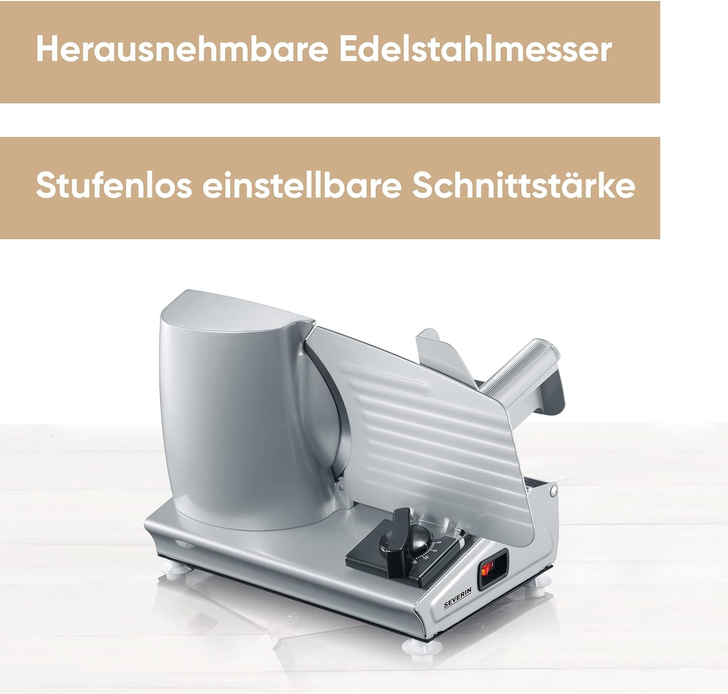 SEVERIN Multifunktionsschneider für Brot, Wurst oder geriebenen Käse und Naty Shop-Schneider