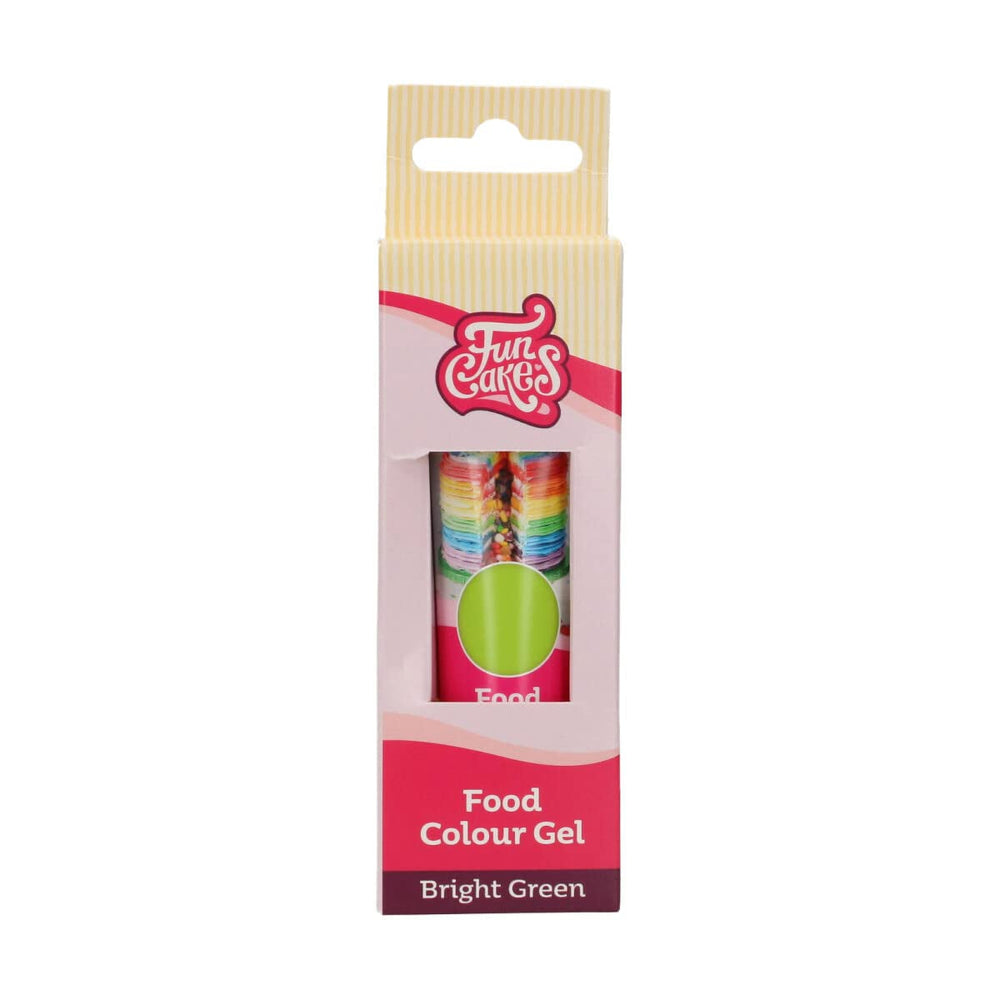 Colorant alimentar Funcakes Verde Aprins, Gel Colorant Alimentar Foarte Concentrat pentru Aluat, Cremă, Fondant și Marțipan. Dozare ușoară. Picătură individuală pentru a crea culori vibrante. Halal. 30 g.