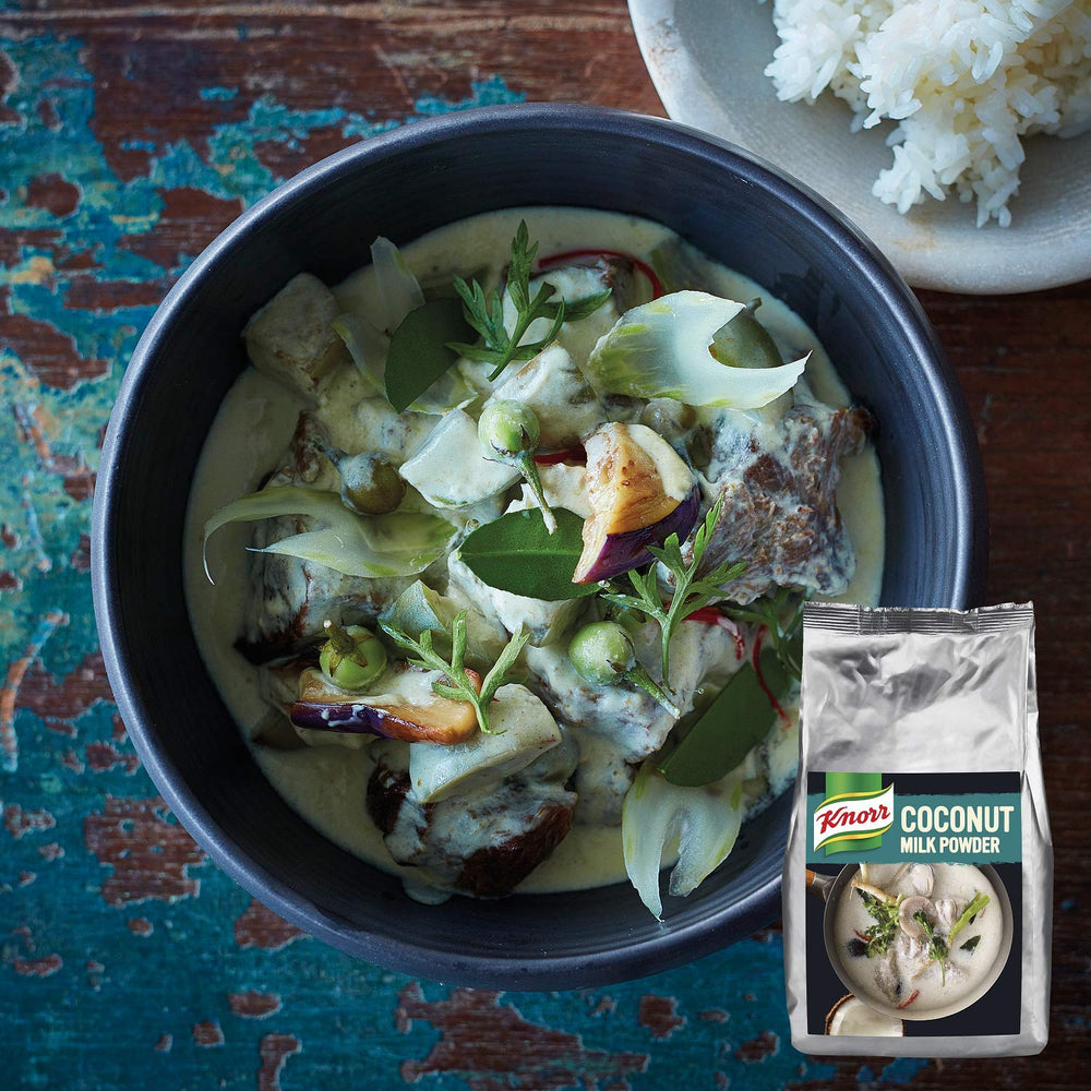 Knorr Kokosmilch Pulver (Milchpulver aus 20 frischen Kokosnüssen, ergibt 6,6 Liter Kokosmilch) 1er Pack (1 x 1 kg)