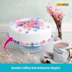 DECOCINO pătură fondant rulată albă - 300g - pătură fondant gata de utilizare, pentru acoperirea și decorarea prăjiturilor și cupcakes - fără gluten și vegană (pachet de 2) Pasta de zahar Naty Shop