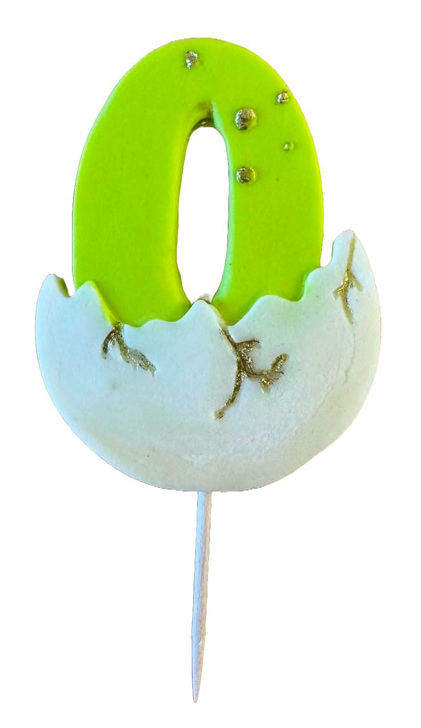 Decoratiune comestibila din zahar, Cifra 0 Decoratiuni din Pasta de Zahar Nati Shop