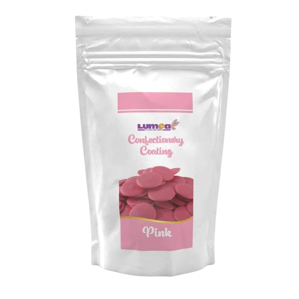 Dekozauber24 couverture drops, alb, 500g, cu aromă de ciocolată albă și vanilie, chipsuri Deco Melts, rezistent la microunde, pentru cake pops, prăjituri, tarte, torturi, picurare sau glazură Pasta de zahar Naty Shop Roz