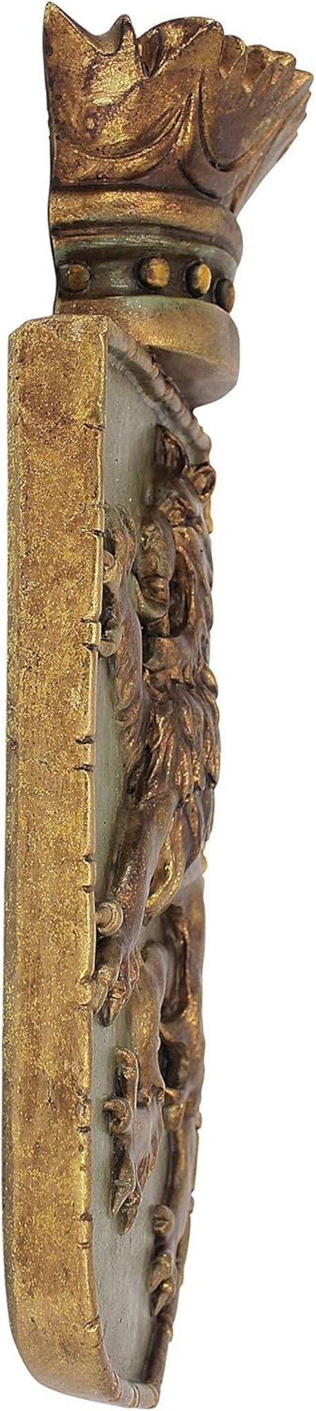 Design Toscano Scut medieval Leu vertical, sculptură murală Statuete si sculpturi Naty Shop