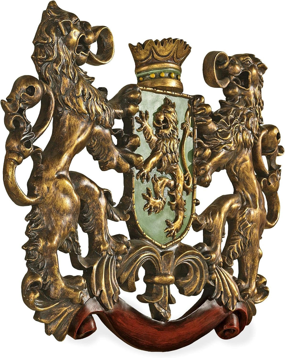 Design Toscano Scut medieval Leu vertical, sculptură murală Statuete si sculpturi Naty Shop Traversarea bălții