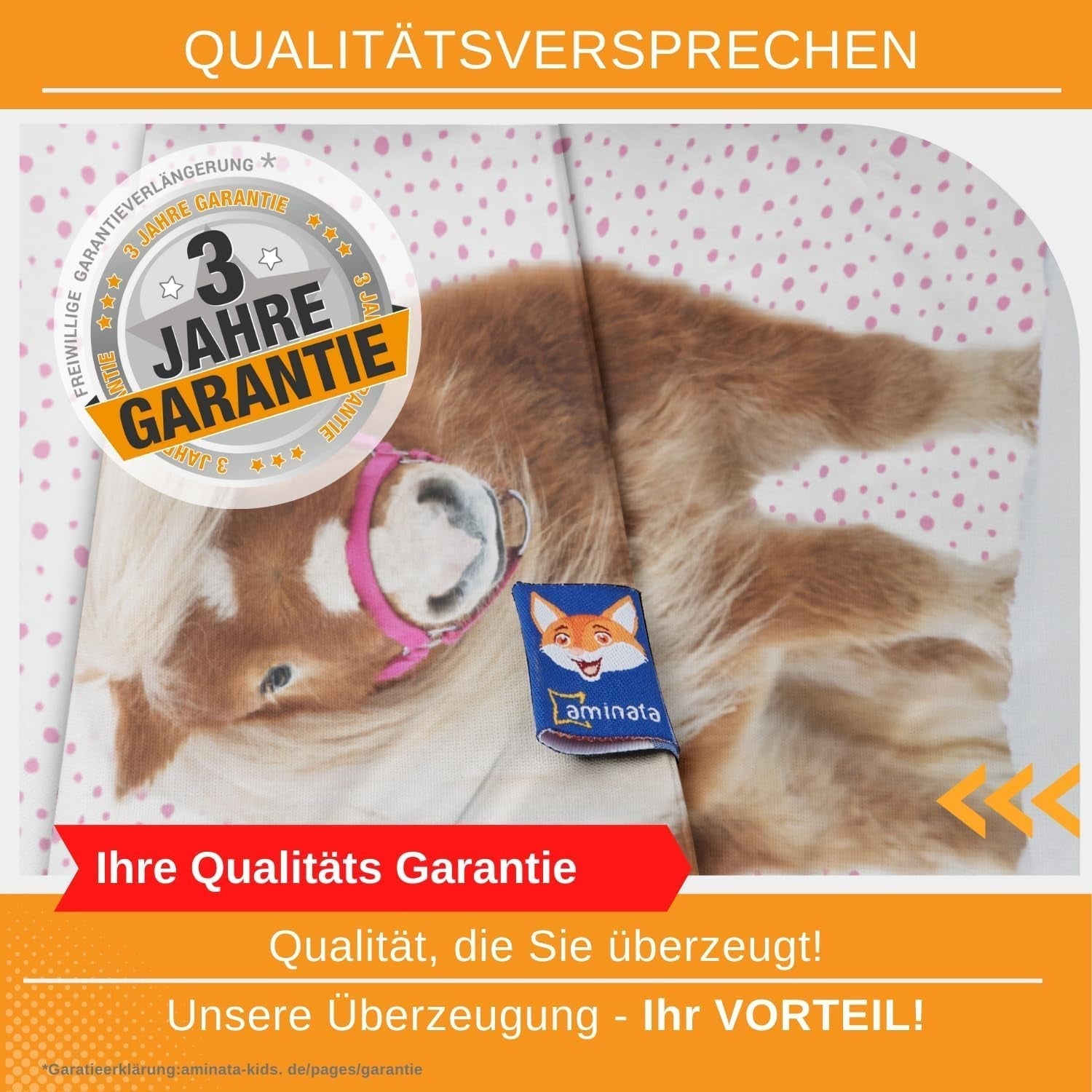 Aminata, Kinderbettwäsche mit Ponys Bettwäsche – Kinder Naty Shop