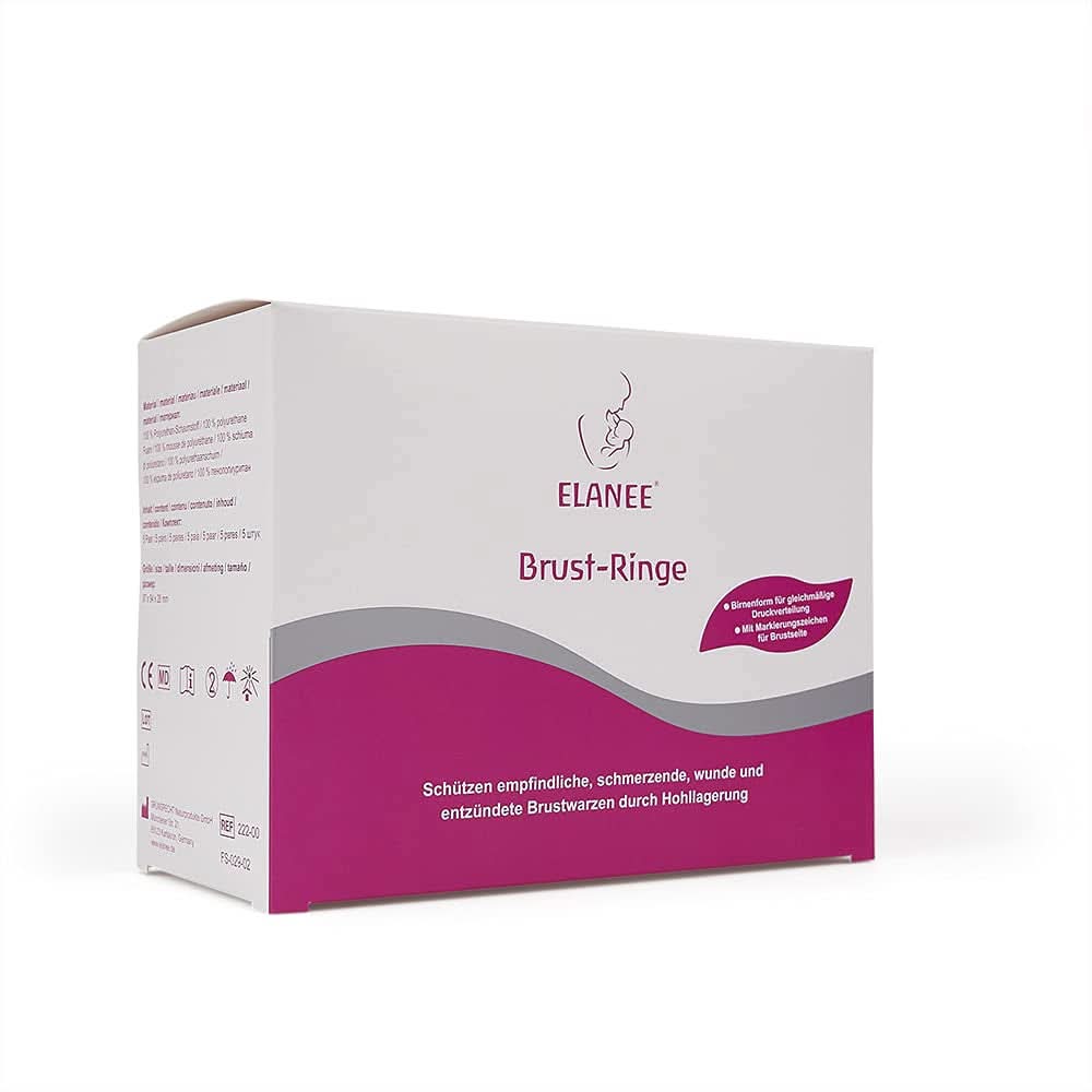 ELANEE Brust-Ringe, Schutz Der Brustwarze Bh-Kontakt Durch Hohllagerung, Ideal Bei Wunden, Entzündeten Brustwarzen Durch Stillen, 10 Stück (222-00) Zubehör Lebensmittel und Stillen Bebe Naty Shop