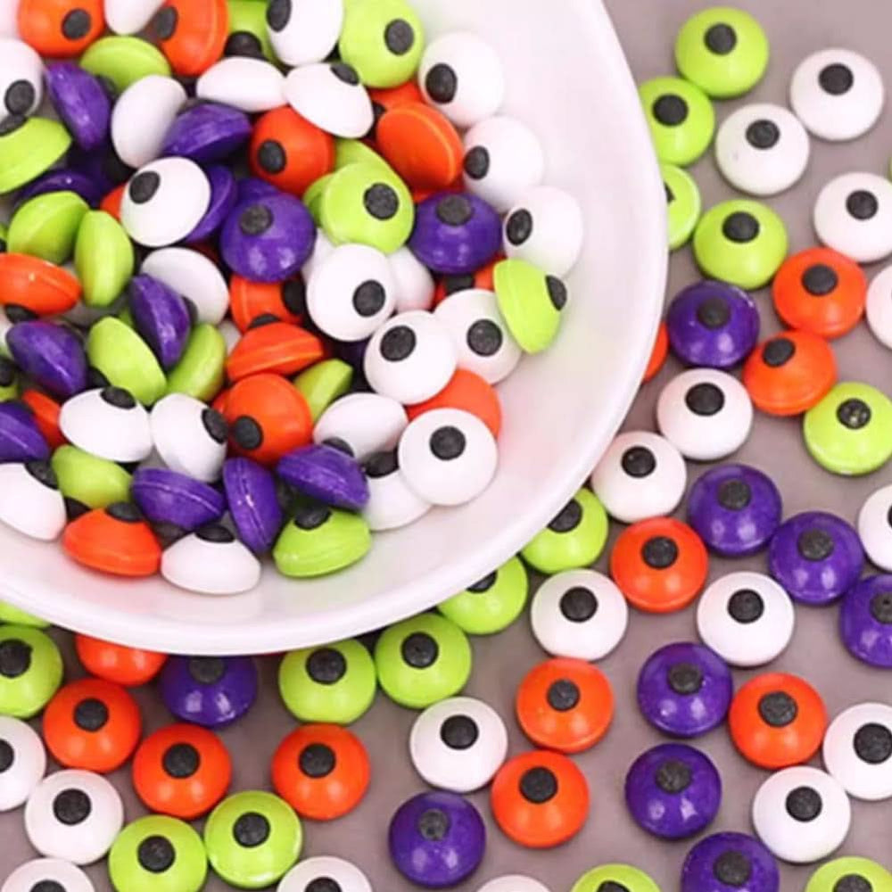 Essbare Dekorationen, Bonbons und Streusel, für Halloween, 100 Gramm Sprinkles Naty Shop Eyes, mehrfarbig