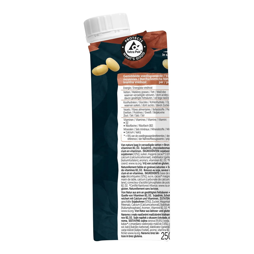 Alpro Proteindrink Schokoladengeschmack – Vegan und milchfrei – Ohne Süßstoffe – Von Natur aus laktosefrei – Reich an Ballaststoffen, Calcium und Vitaminen – 15 x 250 ml – Haltbar