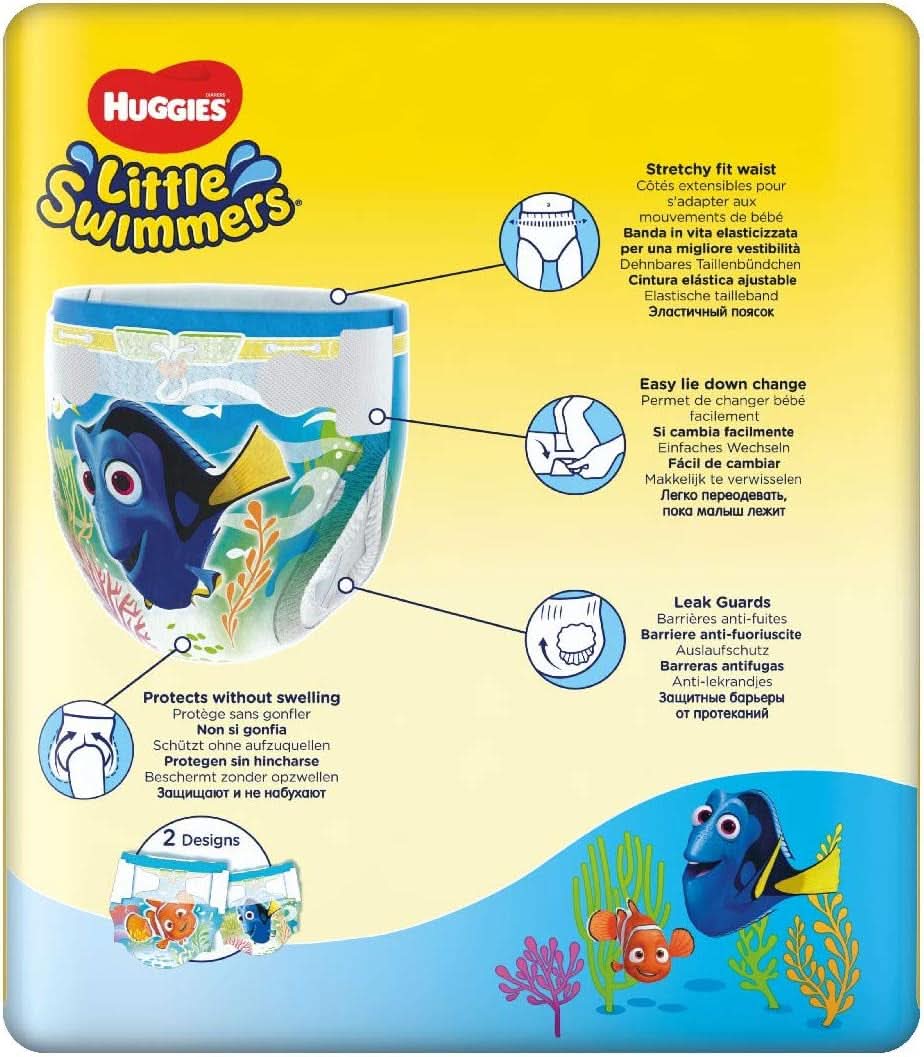 Huggies Little Swimmers Einweg-Schwimmwindeln Größe 2–3 – 36 Hosen Total Mom & Baby Naty Shop