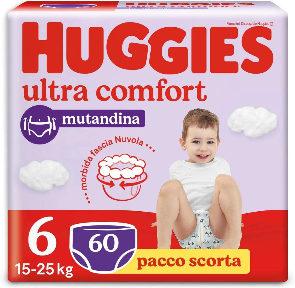 Pantaloni pentru scutece Huggies Ultra Comfort Mama si Copilul Naty Shop Marimea 6 (Pachet de 60)