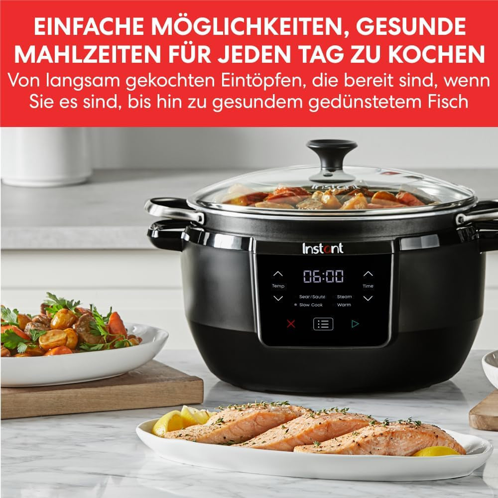 Instant Pot Superior Slow Cooker, 7,1 l Multikocher, 4 Kochfunktionen, 800 W Slow Cooker Naty Shop