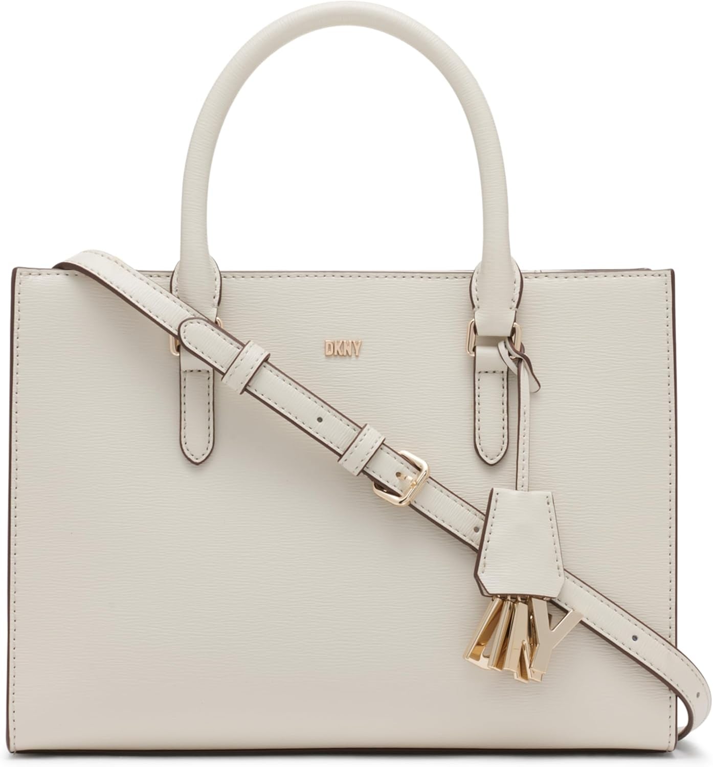 DKNY Femeii Perri Satchel cu Logo Charm, o mărime Genti Femei Naty Shop Pebble (Pebble)
