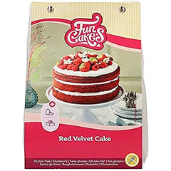 Funcakes Mix Für Red Velvet Cake, Glutenfrei: Einfach Zu Berübenen, Schön Weicher Und Fluffiger Kuchen Mit Leichtem Schokoladengeschmack, Perfekte Rote Farbe, 400G Mix zum Backen und Kochen Naty Shop Default Title