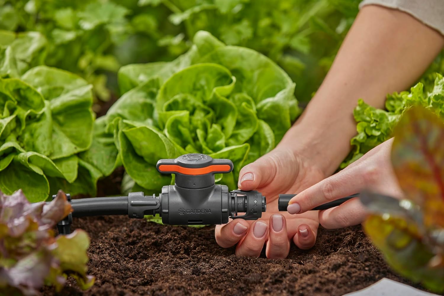 Supapă de reglare și închidere Gardena Micro-Drip-System 13 mm (1/2 inch): Închidere simplă a țevilor și reglare continuă a debitului de apă, accesoriu pentru pozarea țevilor de picurare (13207-20)