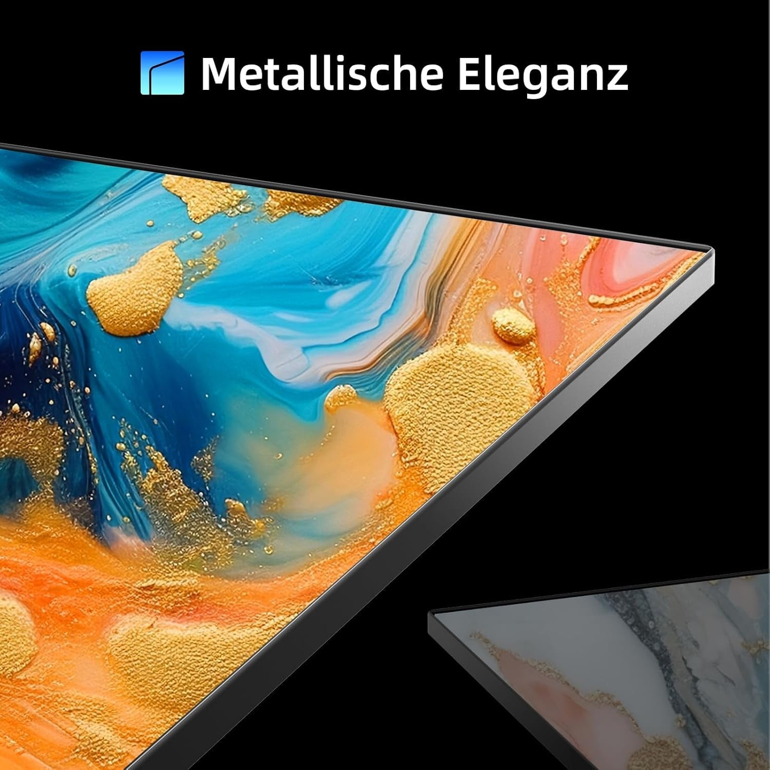 CHIQ 50QA10 Televizor inteligent QLED 4K UHD de 50 de inci cu Google, QLED Pro, DLG 120Hz, MEMC, VRR, ALLM, HDR10, Dolby Audio, 4x HDMI 2.1, gamă largă de culori, carcasă metalică fără ramă, Chromecast, Asistent Google