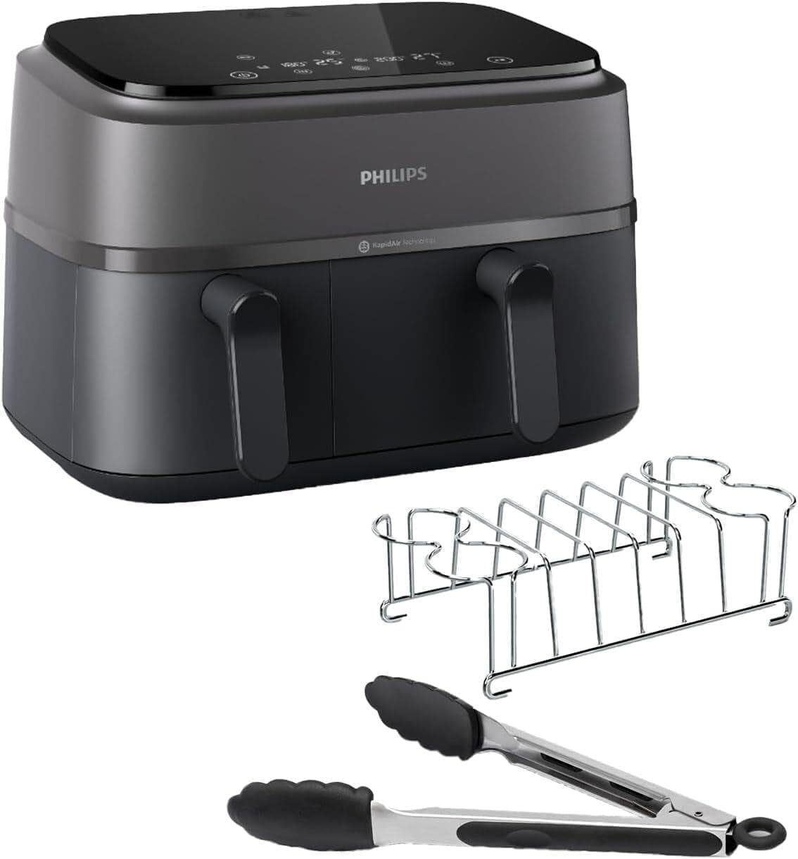 Philips Dual Basket Airfryer 3000-Serie mit Frühstücksset, 9 Liter, 2 Schubladen Haushaltsgeräte Naty Shop Standardtitel