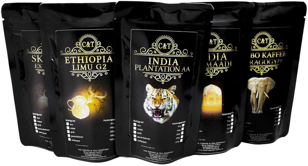 Kaffee Globetrotter - Echte Raritäten (Ganze Bohne, 200g) India Balmaadi - Raritäten Spitzenkaffee - Werden Sie Zum Entdecker!