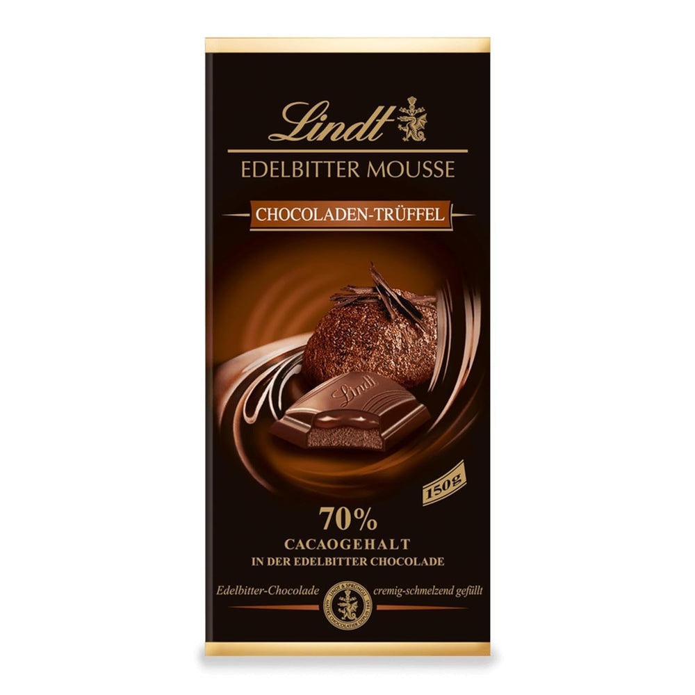 Mousse de ciocolată neagră Lindt cu chili și vișine | Baton 150g | Cu 70% conținut de cacao și umplutură de mousse de ciocolată neagră și chili cu vișine | Baton de ciocolată | Ciocolată neagră